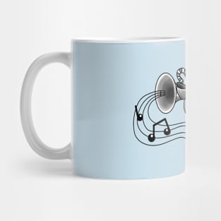 Band Christmas Bugle Sticker Mug